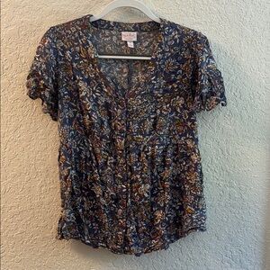 Isabel Maternity by Ingrid & Isabel Womens M Floral Button Up Top